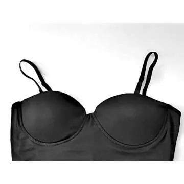 Qusuny Sexy Jumpsuit for Women Sleeveless Spaghetti Strap Bodycon Solid Summer Clubwear Short Rompers One Piece Bodysuit Black M