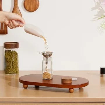 Yangbaga 24Pcs Spice Jars Set with Wood Lids and Labels