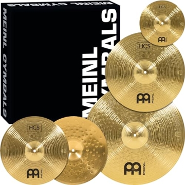 Meinl HCS Traditional Brass Cymbal Set with Free Splash - Perfect for Beginners