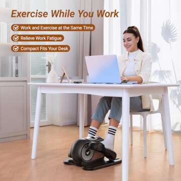 MERACH Under Desk Elliptical for Quiet Home Workouts