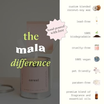 Mala Cereal Candle - Vegan, Eco-Friendly Aromatherapy