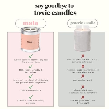 Mala Cereal Candle - Vegan, Eco-Friendly Aromatherapy