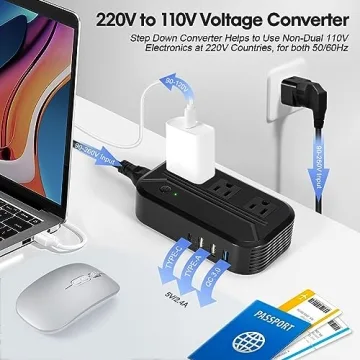 2300W Voltage Converter Universal Travel Adapter for All
