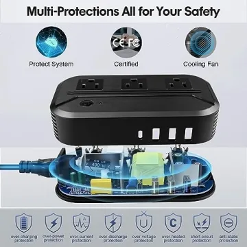 2300W Voltage Converter Universal Travel Adapter for All