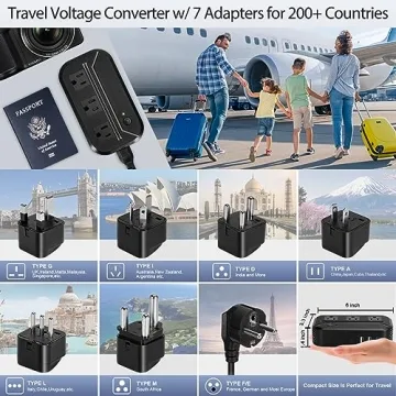 2300W Voltage Converter Universal Travel Adapter for All