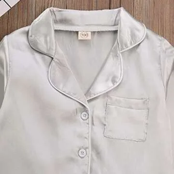 Toddler Satin Pajamas Set for Boys and Girls - Comfy PJs