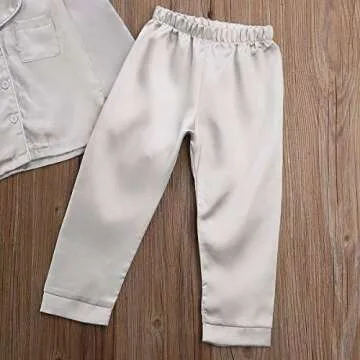 Toddler Satin Pajamas Set for Boys and Girls - Comfy PJs