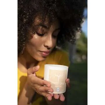 MAMA WUNDERBAR White Sage Smudge Candle, Sage Candle for House Cleansing, Home Blessing, Protection