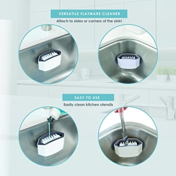 Sophisti-Clean Cutlery Cleaner Brush for Easy Dishwashing