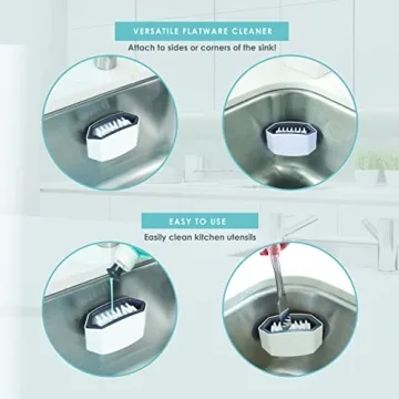 Sophisti-Clean Cutlery Cleaner Brush for Easy Dishwashing