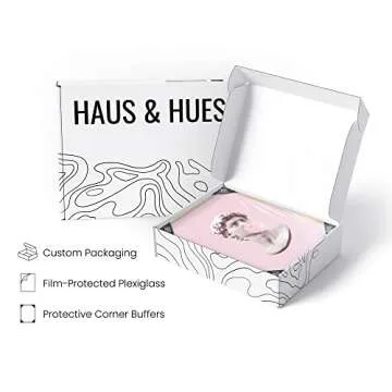 HAUS AND HUES Gum Poster David Bubble Pop Art - Pop Art Wall Decor, Pink Pictures Wall Decor, Pink Posters for Room Aesthetic, Blush Pink Room Decor for Bedroom Wall Art (Beige Frame, 12x16)