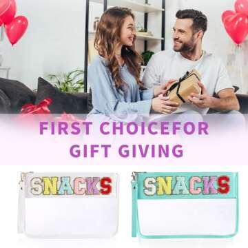 enttgo Snack Bags Travel Pouch Makeup Bag 2PCS