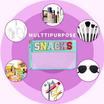 enttgo Snack Bags Travel Pouch Makeup Bag 2PCS