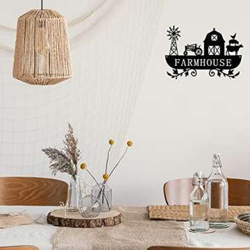 Ferraycle Metal Farmhouse Kitchen Decor Rustic Farm Sign Windmill Barn Tractor Animal Decor for Nursery Country Decorations Christmas Gift for Father