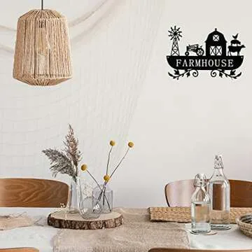 Ferraycle Metal Farmhouse Kitchen Decor Rustic Farm Sign Windmill Barn Tractor Animal Decor for Nursery Country Decorations Christmas Gift for Father