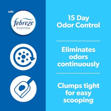 Fresh Step Odor Shield Clumping Litter With Febreze Freshness, Continuous Cat Litter Odor Eliminator, 14 lb. Box