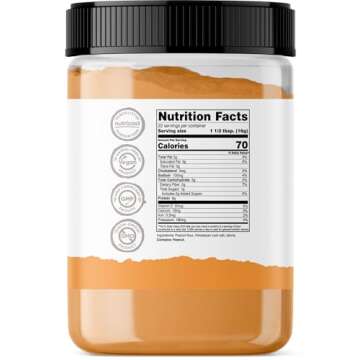 Nutricost Peanut Butter Powder - No Sugar Added (12.6 oz) Non-GMO, No Sugar Alcohol, All-Natural Powdered Peanut Spread from Roasted Pressed Peanuts