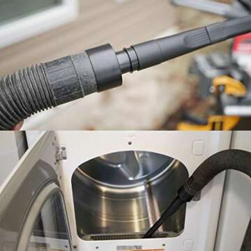 Universal Vacuum Hose Attachments Kit Reducer 5 Adapters 1 1/16 to 1 3/4 inches Plus 2 1/2 to 1 1/4 Shop Vac Hose Adapter Connector with Sleeve adapter