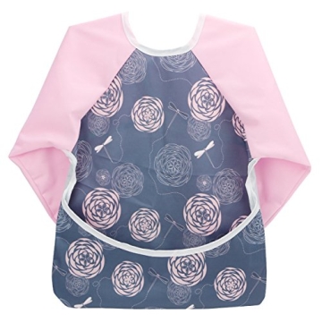 Hi Sprout Waterproof Sleeved Bib for Infants & Toddlers 6-24 Months