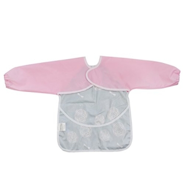 Hi Sprout Waterproof Sleeved Bib for Infants & Toddlers 6-24 Months