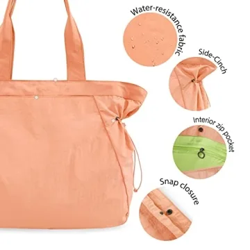 ODODOS 18L Waterproof Side-Cinch Tote Bag for Every Use