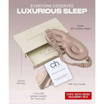 SUNDAYSILKS™ 3D Contoured Silk Sleep Mask for All