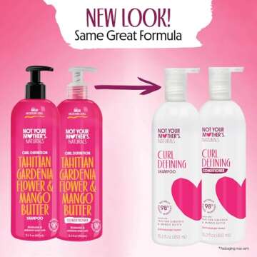 Not Your Mother's Naturals Curl Defining Shampoo and Conditioner (2 Pack) - 98% Naturally Derived In...