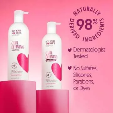 Not Your Mother's Naturals Curl Defining Shampoo and Conditioner (2 Pack) - 98% Naturally Derived Ingredients - All Hair Types - Gardenia Mango Butter