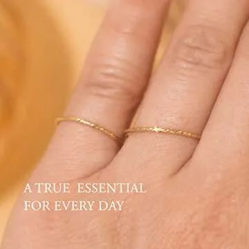 BENIQUE Dainty Stacking Pinky Ring - 14K Gold Filled