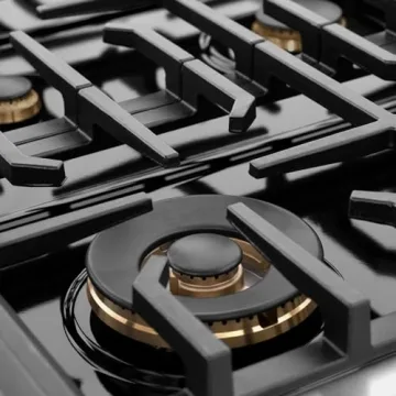 ZLINE 48 in. Dual Fuel Range with Brass Burners and Double Ovens