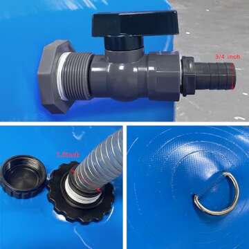 LTCANOPY 110L/30gal Water Storage Bladder Containers, Large Capacity Foldable Portable Water Tank,Drought Resistance Fire Protection Agricultural Irrigation Outdoor Emergency Water.