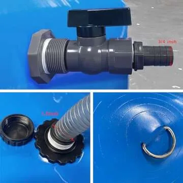 LTCANOPY 110L/30gal Water Storage Bladder Containers, Large Capacity Foldable Portable Water Tank,Drought Resistance Fire Protection Agricultural Irrigation Outdoor Emergency Water.