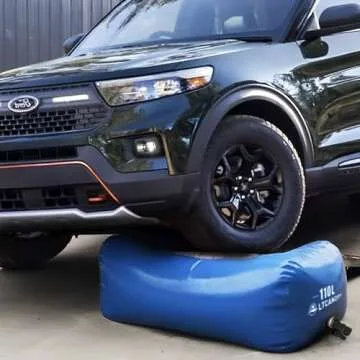 LTCANOPY 110L/30gal Water Storage Bladder Containers, Large Capacity Foldable Portable Water Tank,Drought Resistance Fire Protection Agricultural Irrigation Outdoor Emergency Water.