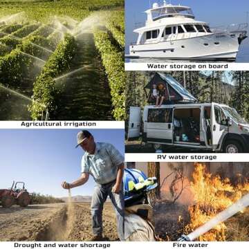 LTCANOPY 110L/30gal Water Storage Bladder Containers, Large Capacity Foldable Portable Water Tank,Drought Resistance Fire Protection Agricultural Irrigation Outdoor Emergency Water.