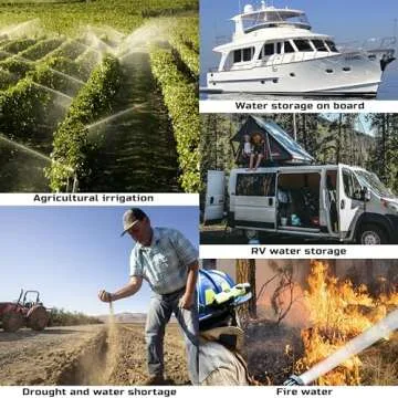 LTCANOPY 110L/30gal Water Storage Bladder Containers, Large Capacity Foldable Portable Water Tank,Drought Resistance Fire Protection Agricultural Irrigation Outdoor Emergency Water.