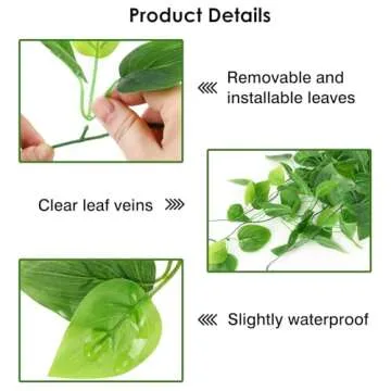 Whonline Fake Plants Hanging Set 4pcs Artificial Vines