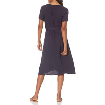 Amazon Essentials Midi Button Front Tie Dress for Women