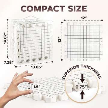 UMIEN™ Extra Thick Knitting Blocking Mats - 9-Pack with T-Pins