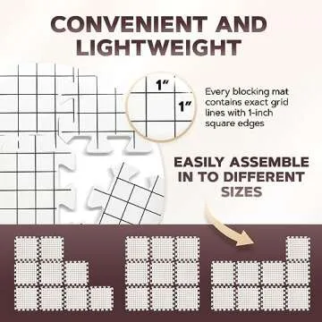 UMIEN™ Extra Thick Knitting Blocking Mats - 9-Pack with T-Pins