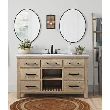 HYDELITE Farmhouse Wall Sconce with Wood Grain Finish