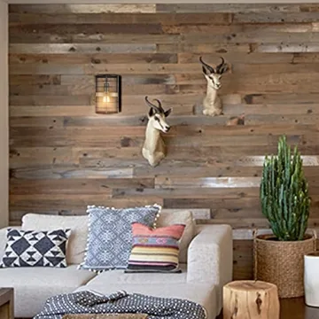 HYDELITE Farmhouse Wall Sconce with Wood Grain Finish