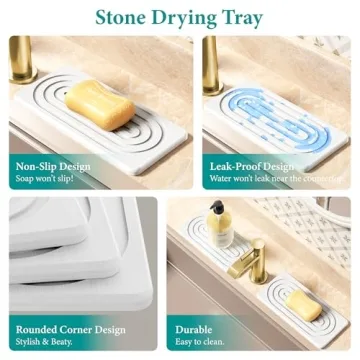 Buy MAGKOTA Quick Dry Stone Tray for Kitchen & Bathroom