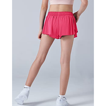 3 Pack Girls Flowy Butterfly Shorts for Active Fun