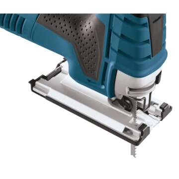 BOSCH Top-Handle Jig Saw 7.0 Amp, 3,100 SPM, 45 Degree Beveled Cuts, Variable-Speed Control, Ergonomic Design, Corded (JS470E)