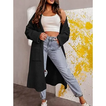 Danedvi Long Cardigan: Cozy Oversized Style with Pockets