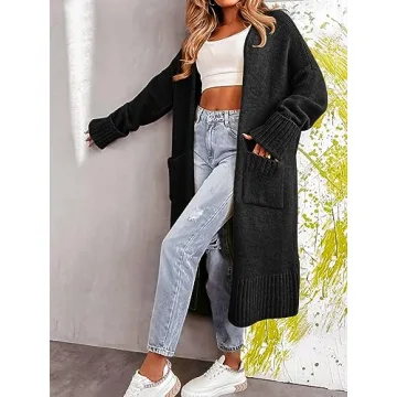 Danedvi Long Cardigan: Cozy Oversized Style with Pockets