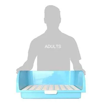 Amakunft Large Rabbit Litter Box, Small Animal Potty Trainer, Bunny Corner Toilet Box for cage, Small Pet Pan for Ferret/Guinea Pig/Chinchilla/Galesaur