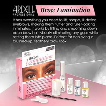 Ardell Brow Lamination Kit, Lift, Shape, and Define Brows, Waterproof, 1-pack
