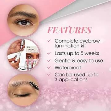 Ardell Brow Lamination Kit, Lift, Shape, and Define Brows, Waterproof, 1-pack