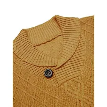 Stylish COOFANDY Shawl Collar Sweater for Men